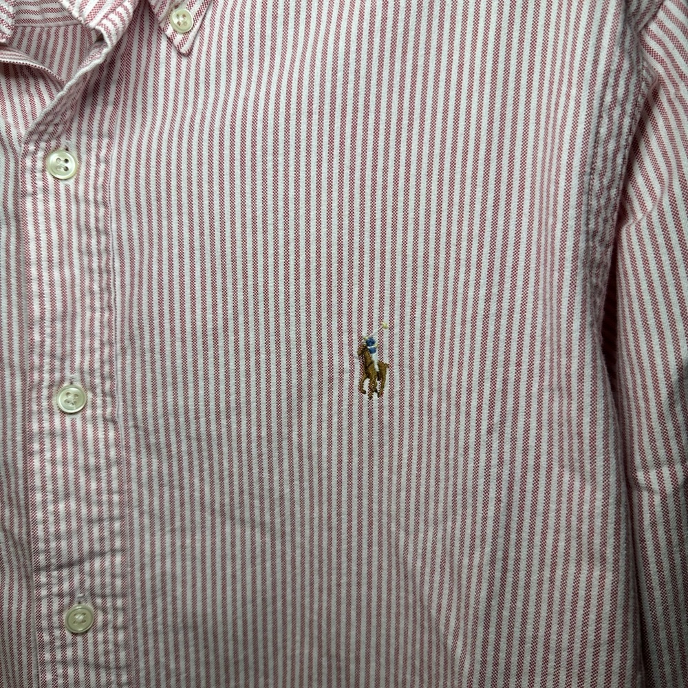 Ralph Lauren Pink Striped Button Down Shirt - Picture 5 of 6